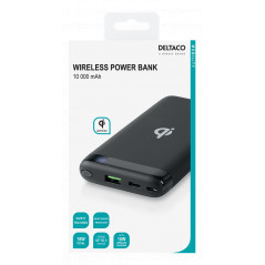Portabla batterier - Powerbank med QI trådlös laddning 10 000mAh, USB-C PD 18W och USB-A