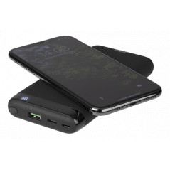 Portabla batterier - Powerbank med QI trådlös laddning 10 000mAh, USB-C PD 18W och USB-A