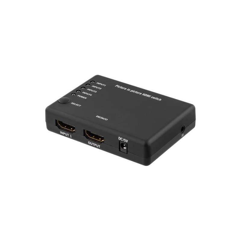 Skärmkabel & skärmadapter - Deltaco HDMI-switch 4-till-1, 1080p/120Hz 4K/30Hz