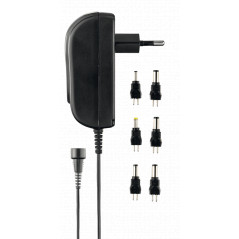 Universal laddare dator - AC- till DC-adapter med ställbar volt, 6 olika kontakter