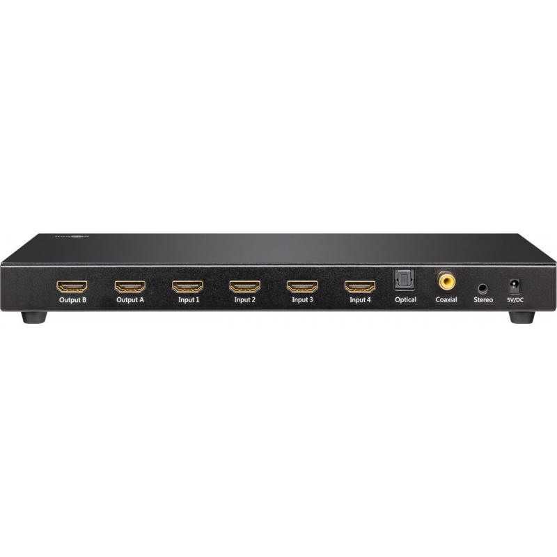 Skärmkabel & skärmadapter - HDMI-Matris switch och splitter 4-till-1, 4K 30hz