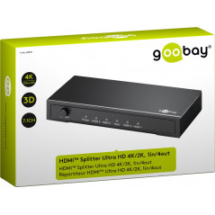 Skärmkabel & skärmadapter - HDMI-splitter 1-till-4, 4K 30Hz