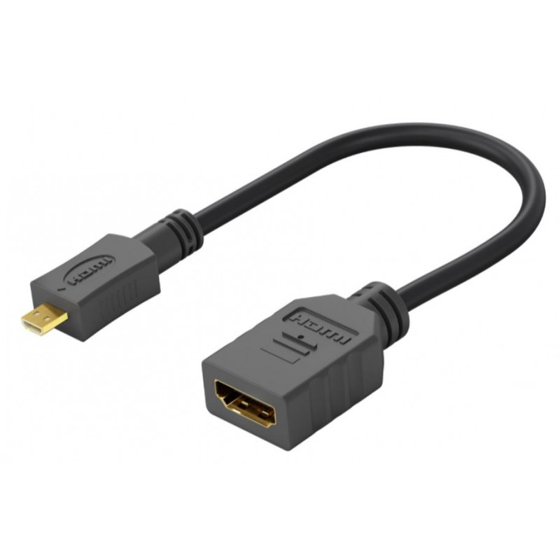 Skärmkabel & skärmadapter - Goobay Micro HDMI till HDMI-adapter