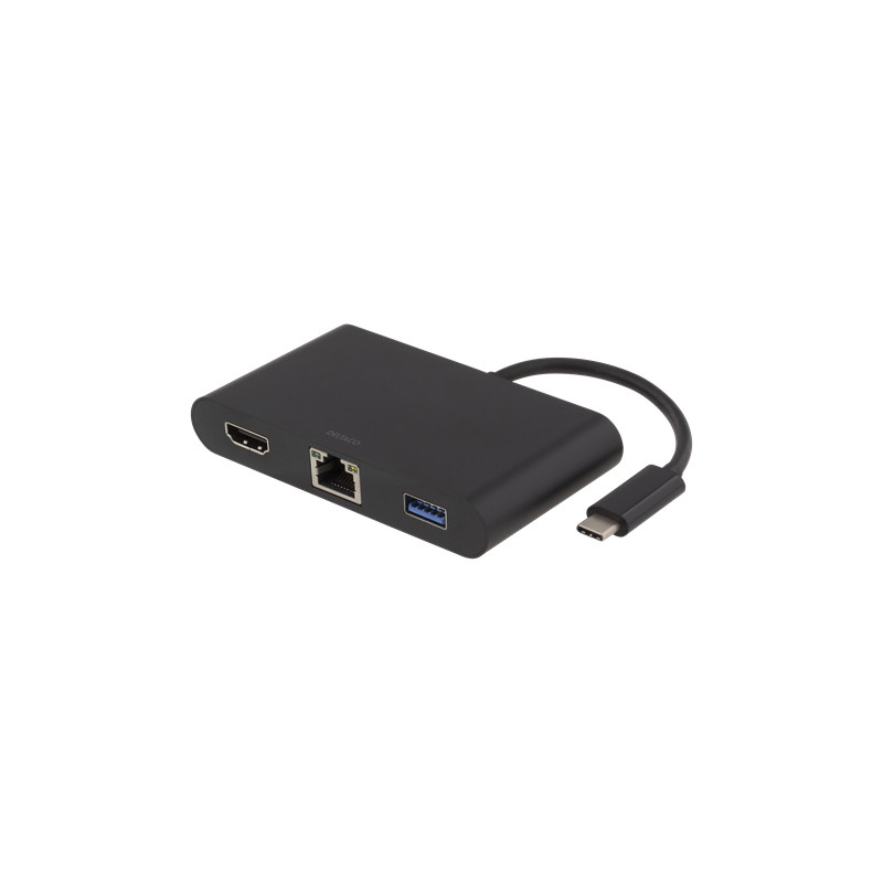 Dockningsstation för dator - USB-C-dockningsstation med HDMI, RJ45, 1xUSB, USB-C port för laddning