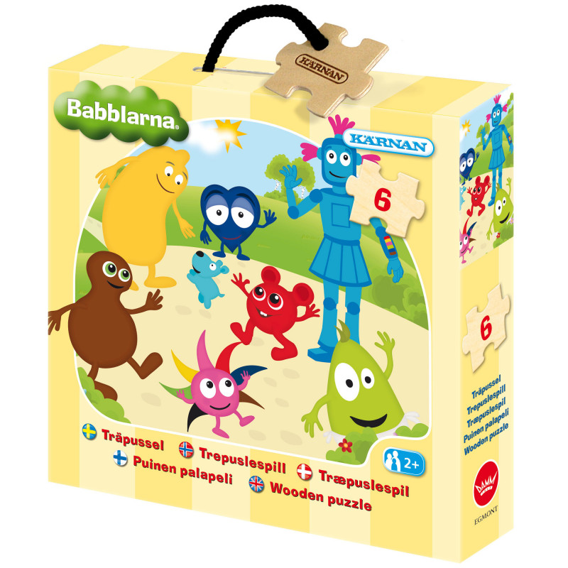 Spel & minispel - Träpussel Babblarna, 6 bitar