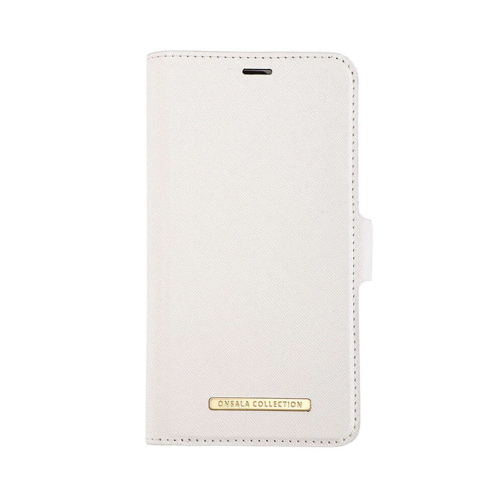 Onsala Magnetic Plånboksfodral 2-i-1 till iPhone 12 / 12 Pro Saffiano White