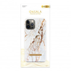 Fodral och skal - Onsala mobilskal till iPhone 12 / iPhone 12 Pro Soft White Rhino Marble