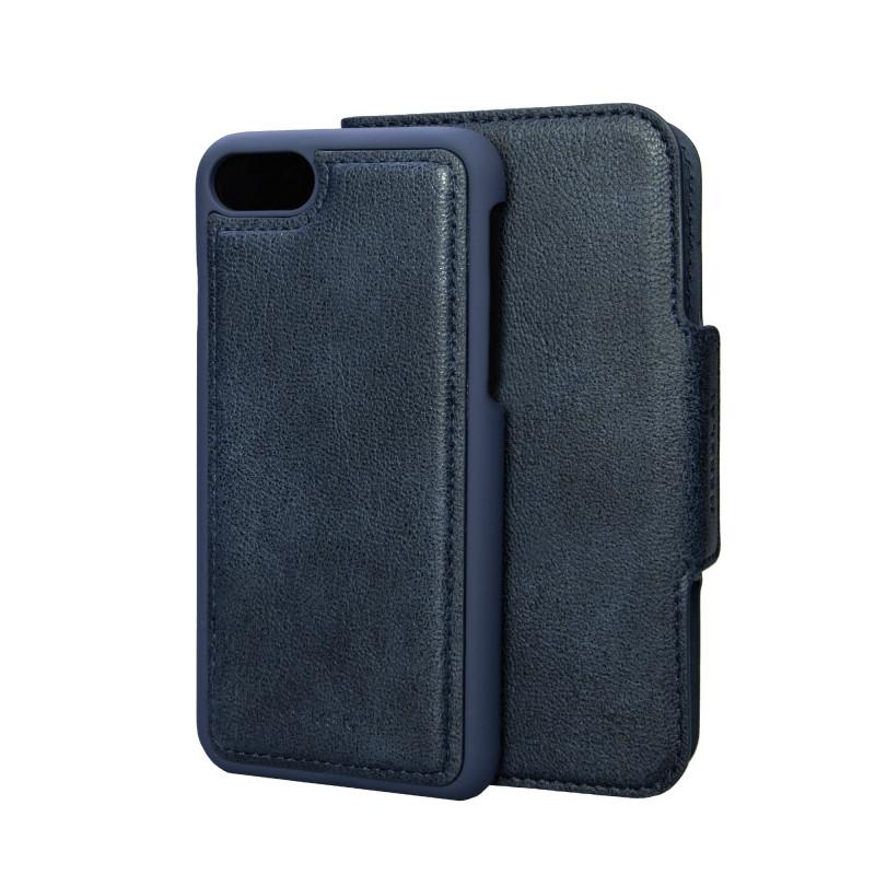 Skal och fodral - Plånboksfodral med magnetiskt mobilskal till iPhone 7/8/SE2/SE3 (Blue)