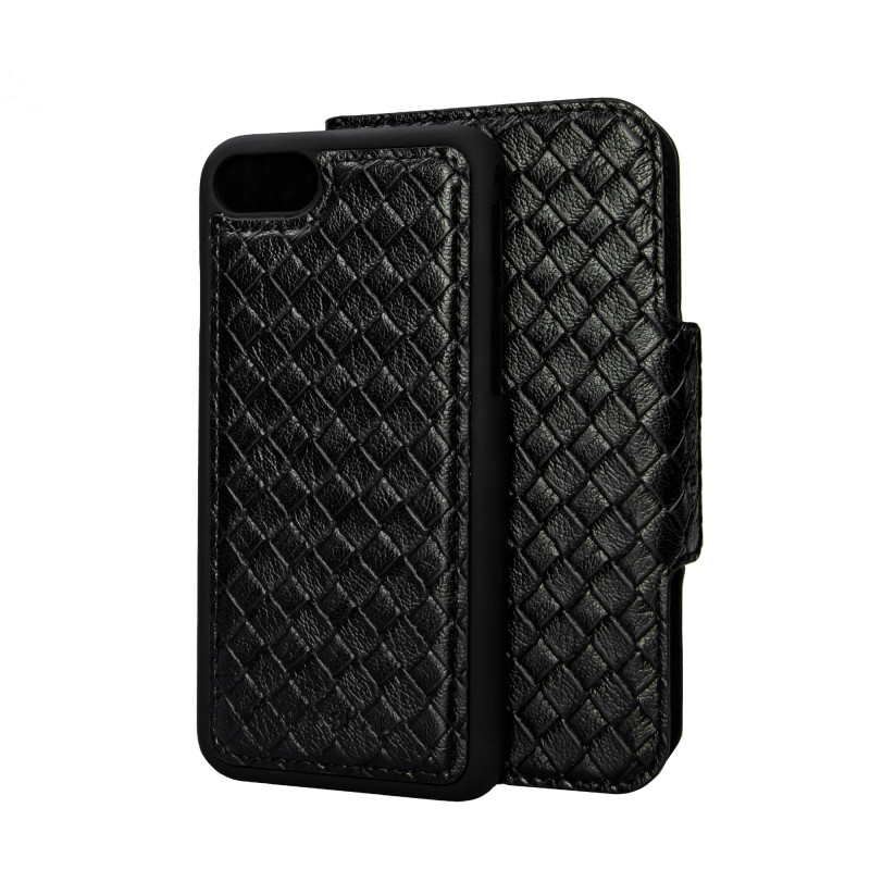 Skal och fodral - Plånboksfodral med magnetiskt mobilskal till iPhone 7/8/SE2/SE3 (Black Elite)