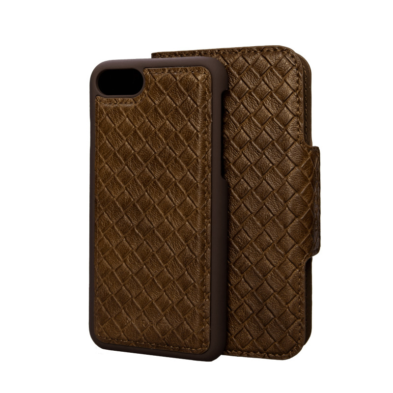 Skal och fodral - Plånboksfodral med magnetiskt mobilskal till iPhone 7/8/SE2/SE3 (Brown Elite)