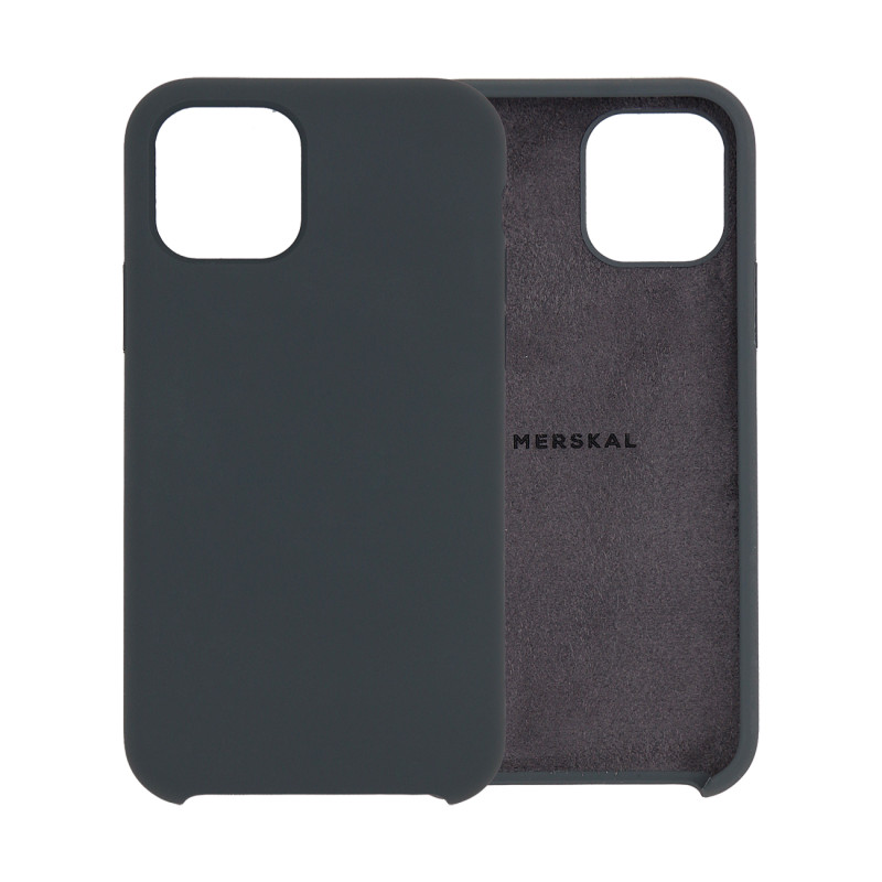 Skal och fodral - Merskal premium silikonskal till iPhone 11 Pro (Gray)