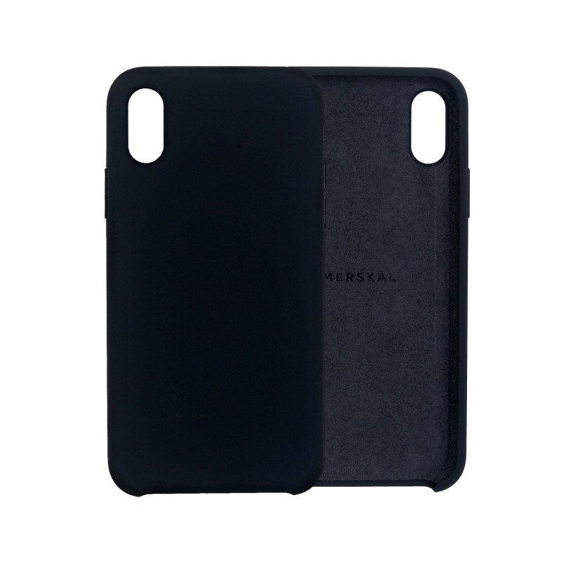 Skal och fodral - Merskal premium silikonskal till iPhone X/Xs (Black)