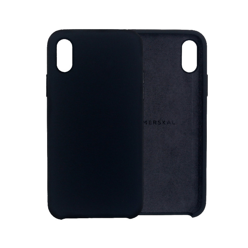 Skal och fodral - Merskal premium silikonskal till iPhone Xs Max (Black)