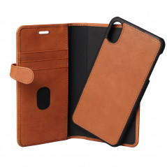 iPhone XR - Buffalo Magnetiskt 2-i-1 Plånboksfodral i premium läder till iPhone XR