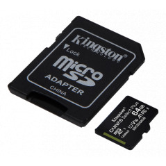 Minneskort - Kingston Canvas Select Plus 64GB MicroSDXC UHS-I (Class 10) inkl. adapter