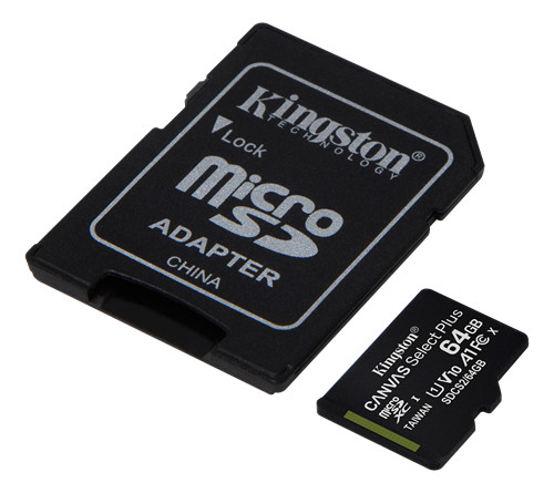Kingston Canvas Select Plus 64GB MicroSDXC UHS-I (Class 10) 100MB/s inkl. adapter