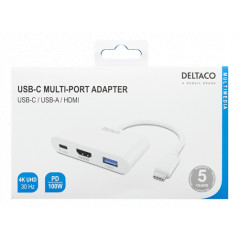 Skärmkabel & skärmadapter - USB-C Multiport till HDMI-adapter med USB/USB-C PD 100W 4K@30Hz 2K@60Hz