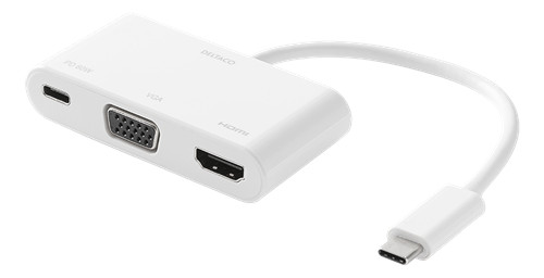 USB-C Multiport till HDMI och VGA-adapter med USB-C PD 60W