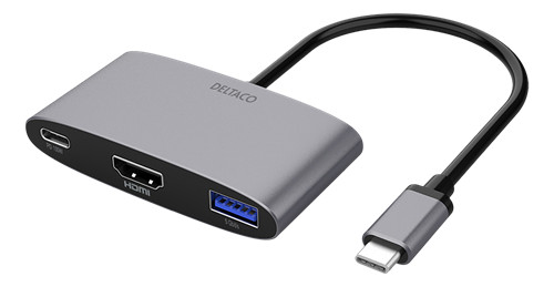 USB-C Multiport till HDMI-adapter med USB/USB-C PD 100W 4K 60Hz