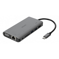 Adapter USB-C - USB-C Dockningsstation Multiport till HDMI/VGA/LAN/USB med 4K-stöd 100W PD