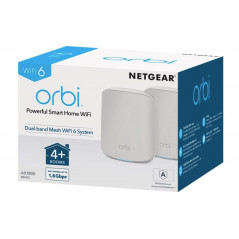 Router 450+ Mbps - Netgear Orbi RBK352 trådlöst WiFi 6 Mesh-system (2-pack)
