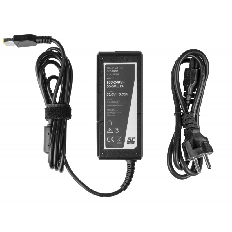 Lenovo laddare - GreenCell Pro Lenovo-kompatibel 65W datorladdare Slim Tip rektangulär