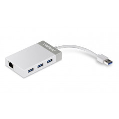 TRENDnet Gigabit USB 3.0-nätverkskort med USB-hubb