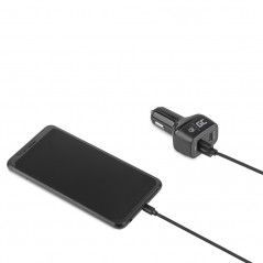 Laddare och kablar - GreenCell billaddare med USB-C och USB-A kontakt 48W (30W PD QC 3.0)