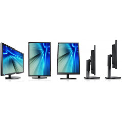 Skärmar begagnade - Samsung 24-tums skärm med pivot och ergonomisk fot (beg)