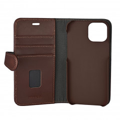 iPhone 13 - Buffalo Magnetiskt 2-i-1 Plånboksfodral i äkta läder till iPhone 13 Mini