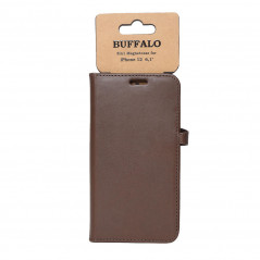 Fodral och skal - Buffalo Magnetiskt 2-i-1 Plånboksfodral i äkta läder till iPhone 12 / 12 Pro
