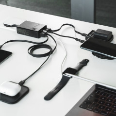 Väggladdare mobiltelefon - GreenCell väggadapter med 5x USB, 52W max QC 3.0