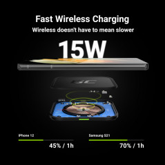 Trådlös laddare mobiltelefon - GreenCell AirJuice 15W trådlös Qi-laddare med snabbladdning