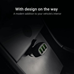 Laddare och kablar - GreenCell billaddare med 3x USB-A kontakt, 54W QC 3.0