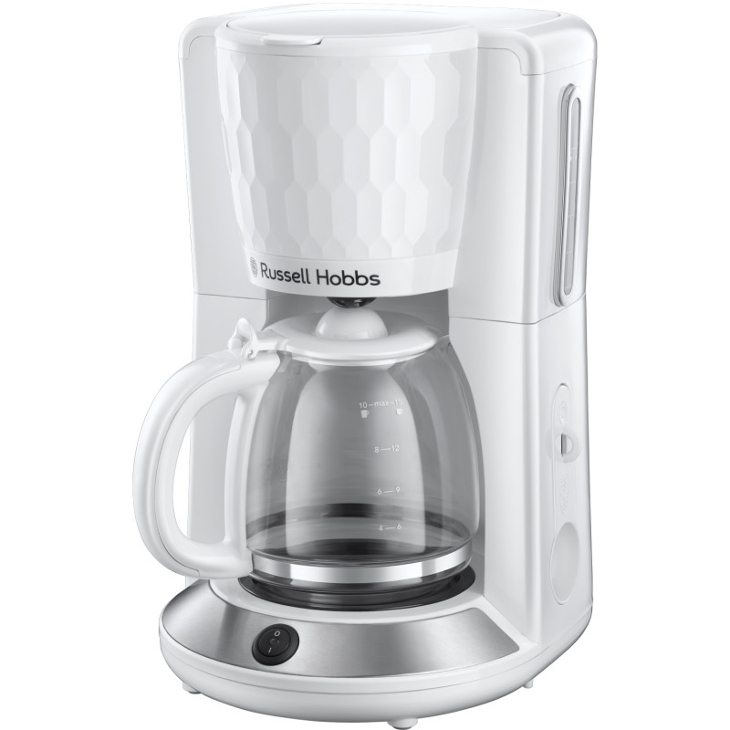 Kaffekokare och espressomaskin - Russell Hobbs Honeycomb kaffebryggare 1,25 liter (vit)