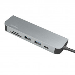 Adapter USB-C - LogiLink USB-C Multi-hub med HDMI, 2xUSB, SD-läsare, PD 60W, 4K2K@30Hz, (Multiport)