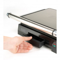 Smörgåsgrill - Black+Decker Bordsgrill Temp Control 2200W Brushed