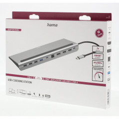 USB-C skärmadapter - USB-C Dockningsstation 10 portar, upp till 2 skärmar, USB-C, USB-A, HDMI, DP, Ethernet