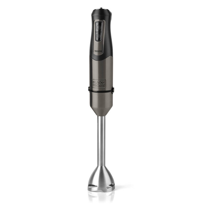 Blender & mixer - Black+Decker Stavmixer i borstat stål, 20 hastigheter och Turbo, 1000 Watt