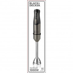 Blender & mixer - Black+Decker Stavmixer i borstat stål, 20 hastigheter och Turbo, 1000 Watt