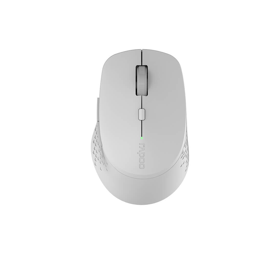 Rapoo M300 Silent optisk bluetooth mus med Multi-Mode (LJusgrå)