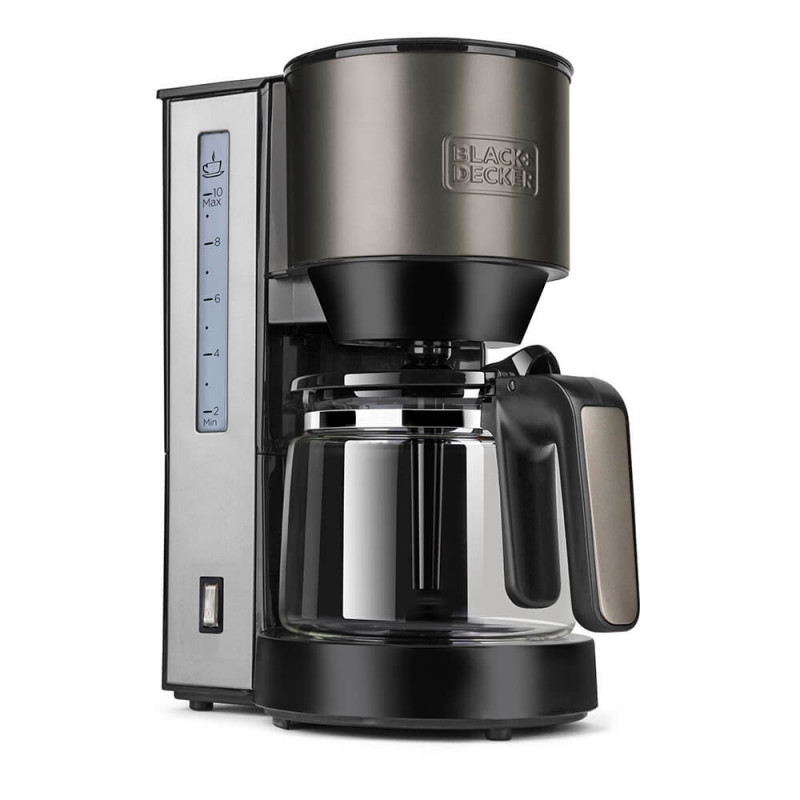 Kaffekokare och espressomaskin - Black+Decker Kaffebryggare med permanent filter 1,25L 870W