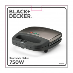Smörgåsgrill - Black+Decker Smörgåsgrill för 2 mackor 750W