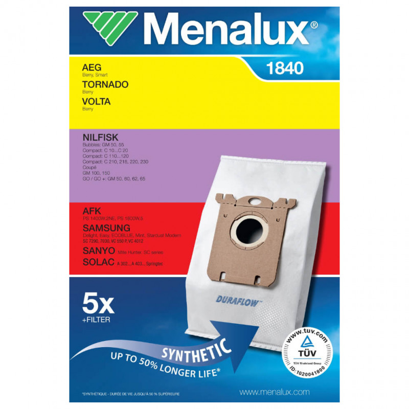 Dammsugare - Menalux 1840 dammsugarpåsar till Nilfisk m.fl