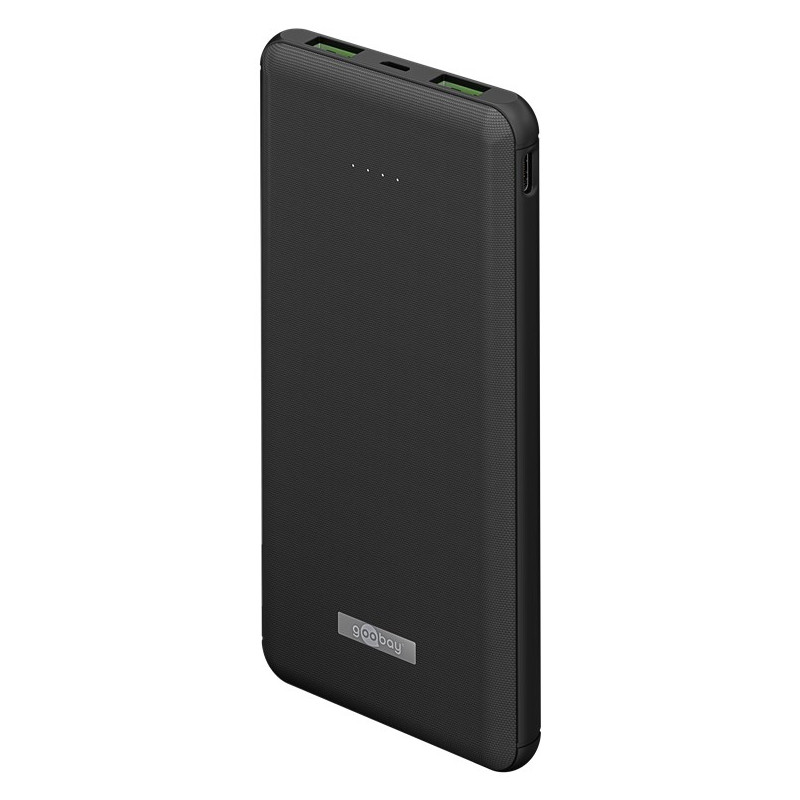 Portabla batterier - Snabbladdande PowerBank 10.000mAh med QI, USB-C PD 18W, QC 3.0