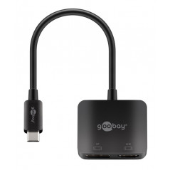 Skärmkabel & skärmadapter - USB-C Multiport-adapter för två skärmar som speglar varandra, HDMI & DisplayPort
