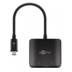 Skärmkabel & skärmadapter - USB-C Multiport-adapter för två skärmar 2x DisplayPort