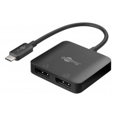 Skärmkabel & skärmadapter - USB-C Multiport-adapter för två skärmar 2x DisplayPort