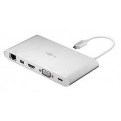 USB-C Dockningsstation Multiport med HDMI/VGA/DP/LAN/SDHC/3xUSB/60W