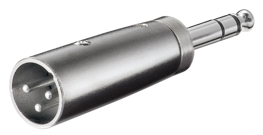 Ljudadapter XLR hane till 6,35 mm hane